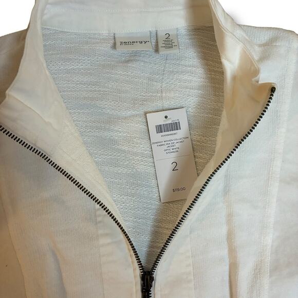 Weekender By Chicos Jacket NWT 2 (L) Full Zip Luxe Featherlight Favorite Pockets - Picture 4 of 7